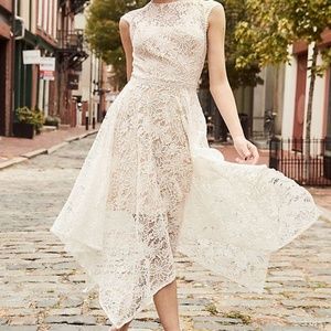 David's Bridal Lace Wedding Dress in Cream
